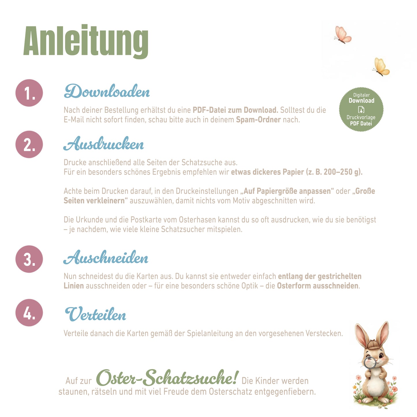 Osterschatzsuche für Kinder (download)