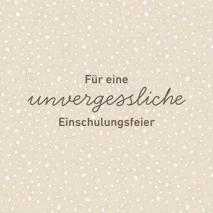 Serviettenbanderolen Einschulung (Beige)