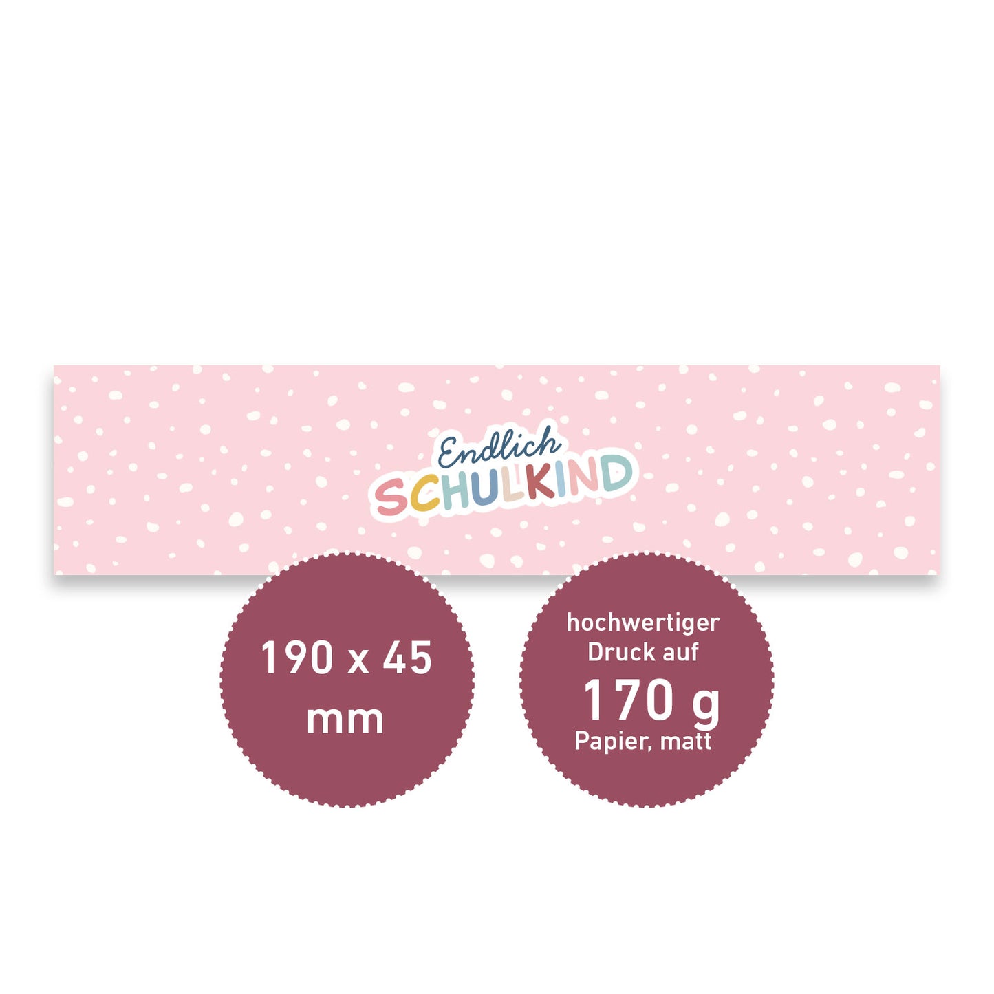 Serviettenbanderolen Einschulung (Rosa)