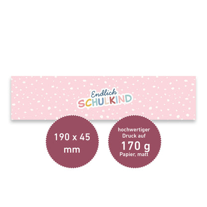 Serviettenbanderolen Einschulung (Rosa)